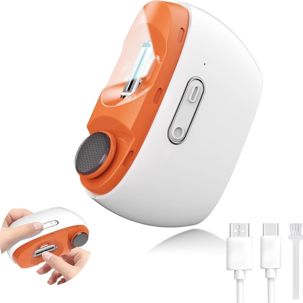 Rechargeable Electric Nail Clipper & Polisher 2-in-1