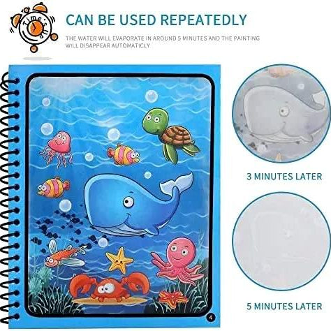 Reusable Magic Water Quick Dry Book – Mess-Free Coloring Fun for Kid