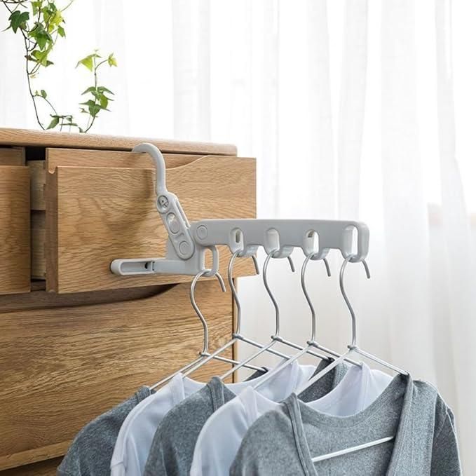 Dry Clothes Anywhere Rack – Portable 5-Slot Clothes Dryer for Travel & Modern Homes