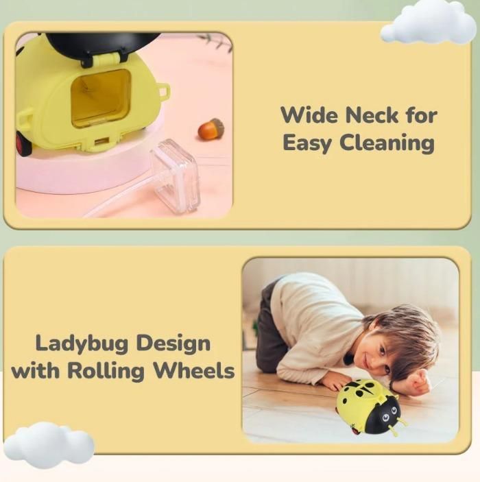 Beetle Baby Straw Sipper Bottle – BPA-Free with Adjustable Straps