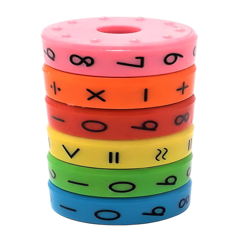 Math Cylinder Circular Shape Educational Abacus Puzzle