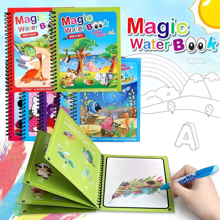 Reusable Magic Water Quick Dry Book – Mess-Free Coloring Fun for Kid