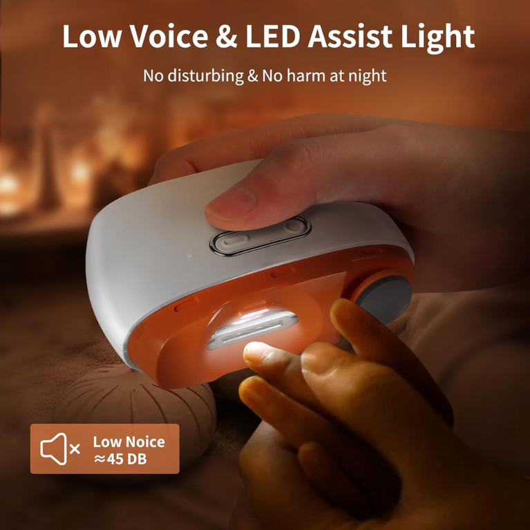 Rechargeable Electric Nail Clipper & Polisher 2-in-1