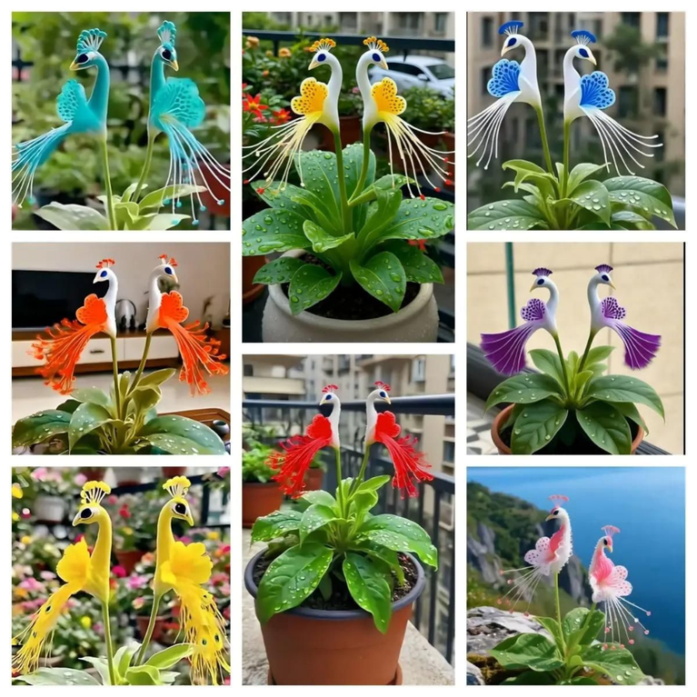 Vibrant Peacock Flower Seeds – Grow Exotic Multi-Color Blooms at Home | Pack of 20 Seeds