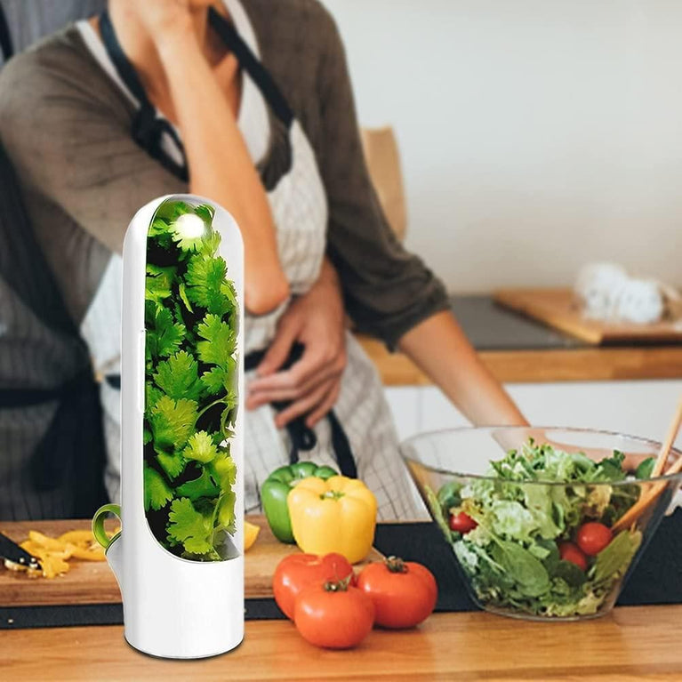 Fresh Herb & Vegetable Preservation Bottle | Refrigerator Storage Container | Herb Saver Pod