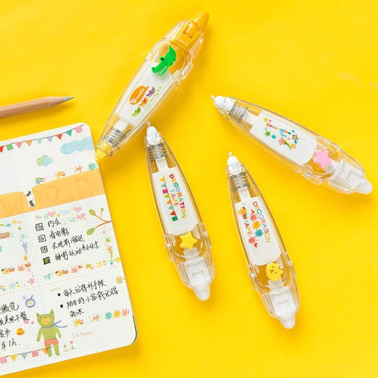 🎨 Decoration Tape Cute Novelty Sticker Pen Machine (Pack of 2) – Fun & Creative DIY Tool! ✨