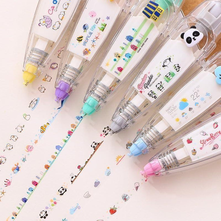 🎨 Decoration Tape Cute Novelty Sticker Pen Machine (Pack of 2) – Fun & Creative DIY Tool! ✨