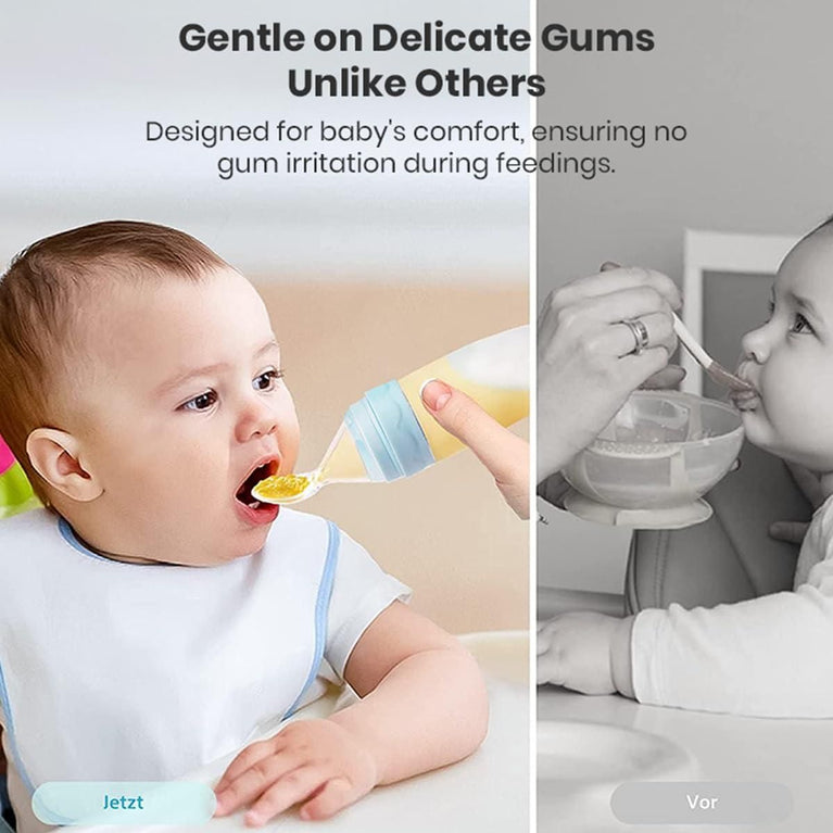 Premium Baby Food Squeeze Feeder Spoon, No-Mess Feeding Solution
