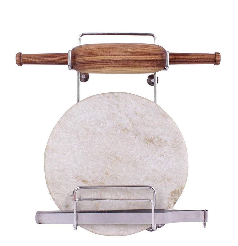 Stainless Steel Rolling Pin Holder Chakla Belan Stand