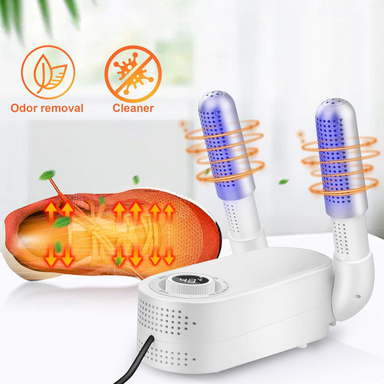 Electric Shoe & Boot Dryer | Glove & Socks Warmer | 360° Heat Blower with 4 Timer Modes | Folding Smart Panel Design