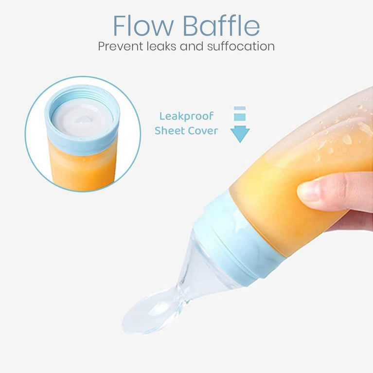 Premium Baby Food Squeeze Feeder Spoon, No-Mess Feeding Solution