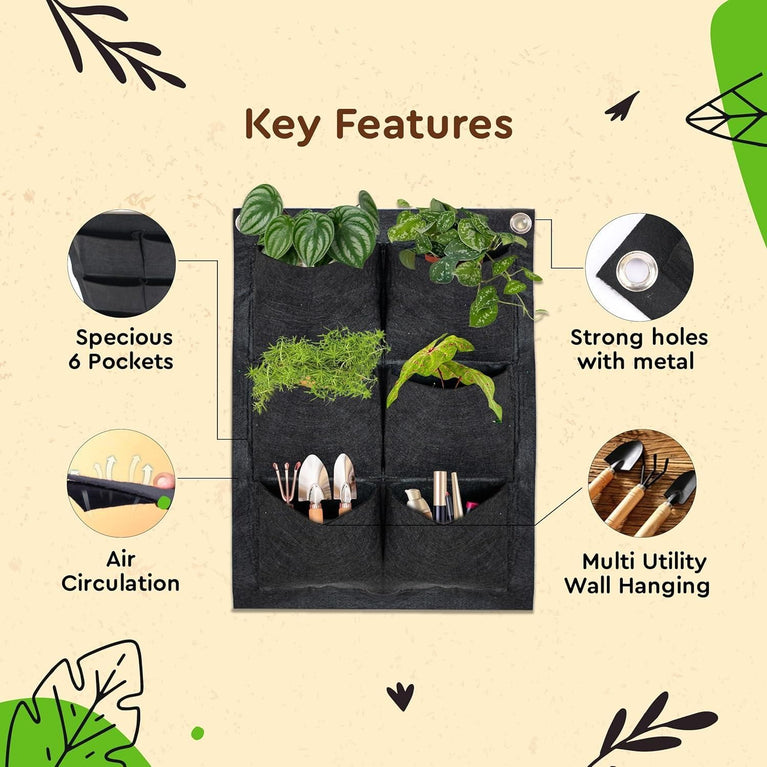 Vertical Hanging Wall Planter for Balcony/Indoors