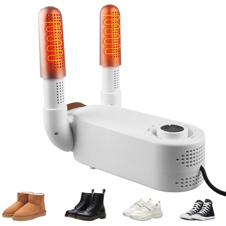 Electric Shoe & Boot Dryer | Glove & Socks Warmer | 360° Heat Blower with 4 Timer Modes | Folding Smart Panel Design