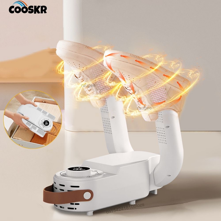 Electric Shoe & Boot Dryer | Glove & Socks Warmer | 360° Heat Blower with 4 Timer Modes | Folding Smart Panel Design