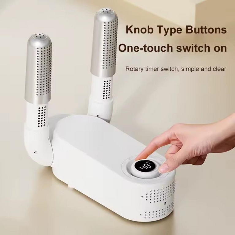 Electric Shoe & Boot Dryer | Glove & Socks Warmer | 360° Heat Blower with 4 Timer Modes | Folding Smart Panel Design
