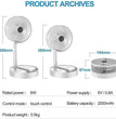 Rechargeable AC/DC Table Wall Fan – Portable, Dual-Speed, USB Charging, Lightweight (450g)