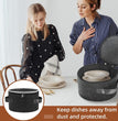 Plate Storage Case with 12 Thick Felt Dividers
