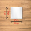 4 Big Square Silver 3D Acrylic Mirror Wall Sticker