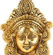 Ambika Durga Face Wall Hanging Metal Idol Showpiece - 15.24 cm  (Gold Plated, Metal, Gold)