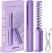 Meneflix Portable Mini Hair Straightener Cordless Rechargeable Mini Adjustable Hair Straightener Hot Comb