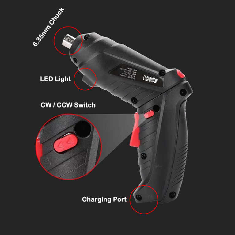 Cordless Electric Screwdriver Set – 47 in 1 Rechargeable Screwdriver Kit