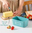 Ceramic Butter Dish with Wooden Lid