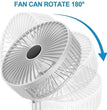 Rechargeable AC/DC Table Wall Fan – Portable, Dual-Speed, USB Charging, Lightweight (450g)