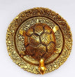 Tortoise on Glass Plate with Golden Border Vastu Yantra Showpiece