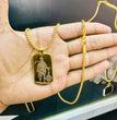 Golden Hanuman Chalisha Pendant with Chain