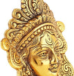Ambika Durga Face Wall Hanging Metal Idol Showpiece - 15.24 cm  (Gold Plated, Metal, Gold)