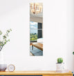 4 Big Square Silver 3D Acrylic Mirror Wall Sticker