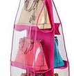 6 Pocket PVC Storage Bag Organizer Hanging Bags Closet Or Ganizer Wardrobe Rack Hangers Holder for Fashion Handbag Purse Pouch
