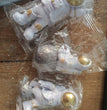 Astronaut Spaceman Statue Ornament Home Office Desktop Figurine Decors Set of 3 - Golden