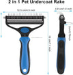 2 in 1 Deshedding Grooming Undercoat Brush