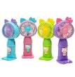 Portable Handheld Fan with Light and 2 Speed Mode, Battery Operated Fan with Base Stand USB Charger