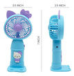 Portable Handheld Fan with Light and 2 Speed Mode, Battery Operated Fan with Base Stand USB Charger