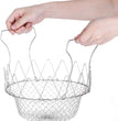 Multifunctional Frying Pan Basket Stainless Steel Folding Strainer