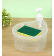 Double Layer 2 in 1 Liquid soap Dispenser with Pump and Sponge