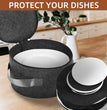 Plate Storage Case with 12 Thick Felt Dividers