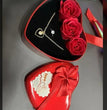Floweraura Sparkling Love Adornments Jewelry & Artificial Flower in Heart Red Box Valentine's Gift