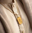 Golden Hanuman Chalisha Pendant with Chain