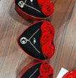 Floweraura Sparkling Love Adornments Jewelry & Artificial Flower in Heart Red Box Valentine's Gift