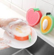 Cleaning Sponge- Fruits Shaped Kitchen/Bathroom Wash Cleaning Sponge (Pack of 4)