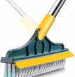 Floor Brush- 2 In 1 Long Handle Wiper Stiff Bristle Floor Brush
