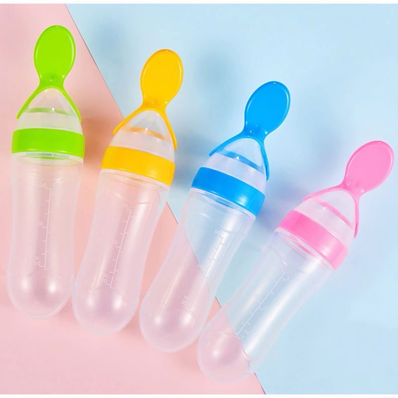 Premium Baby Food Squeeze Feeder Spoon, No-Mess Feeding Solution