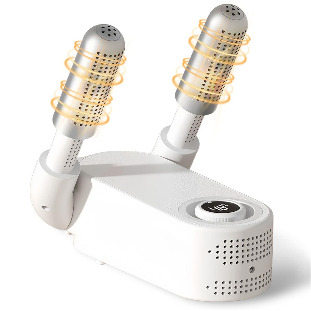 Electric Shoe & Boot Dryer | Glove & Socks Warmer | 360° Heat Blower with 4 Timer Modes | Folding Smart Panel Design