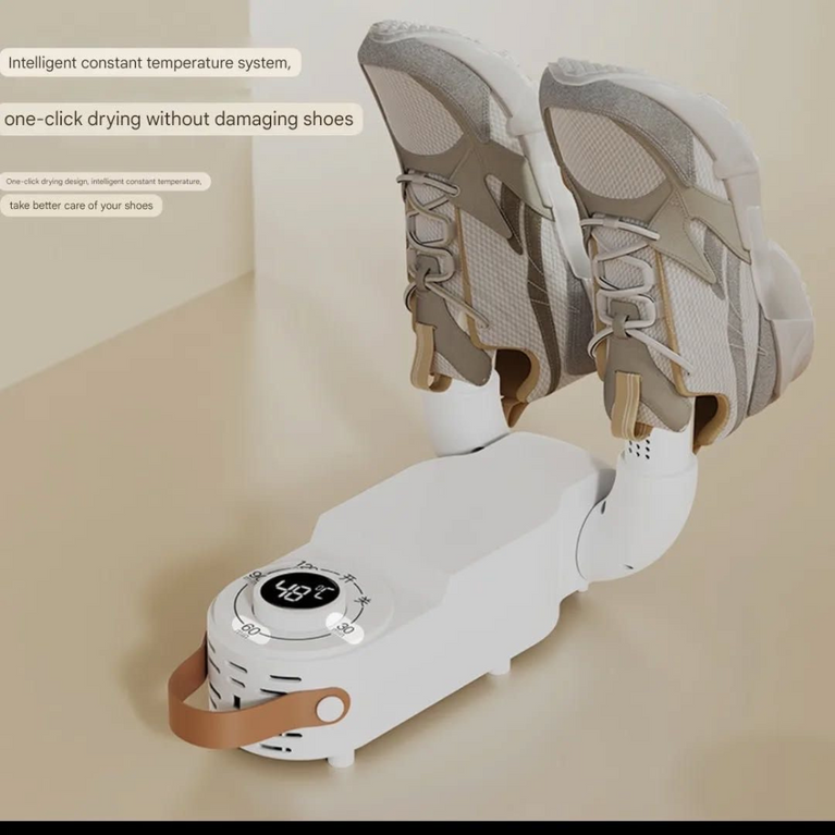 Electric Shoe & Boot Dryer | Glove & Socks Warmer | 360° Heat Blower with 4 Timer Modes | Folding Smart Panel Design