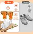 Electric Shoe & Boot Dryer | Glove & Socks Warmer | 360° Heat Blower with 4 Timer Modes | Folding Smart Panel Design