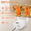 Electric Shoe & Boot Dryer | Glove & Socks Warmer | 360° Heat Blower with 4 Timer Modes | Folding Smart Panel Design